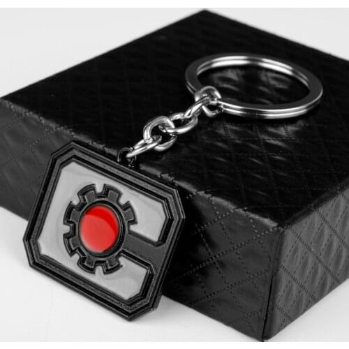 New Arrivals Anime Jewelry Key Chain Cyborg Square Tags Pendants Keychain Women Man Key Ring