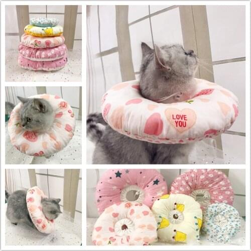 New Pet Cat Dogs Health Recovery Elizabethan Cotton Filling Collar Protective Medical Cone E- Collar for Dog and Cat