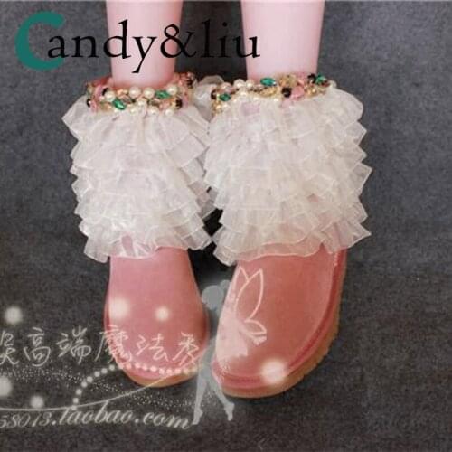 Original genuine leather winter new hand sewn candy multi-layer small cake princess shoes