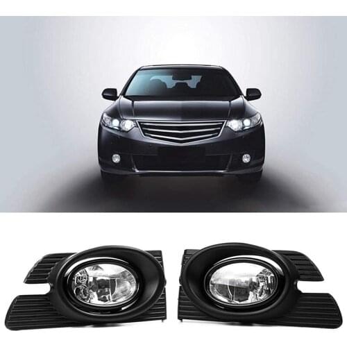 Pair Clear Lens Halogen Fog Lamps Driver Passenger Side Assembly for Accord Sedan 4DR 1998-2002 Accessories