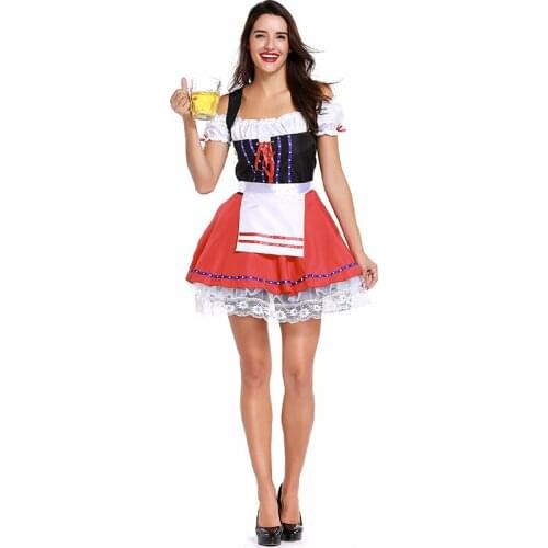 Beer Bar Waiter Service German Carnival Service Beer Maid Costume Cosplay Halloween Cosplay