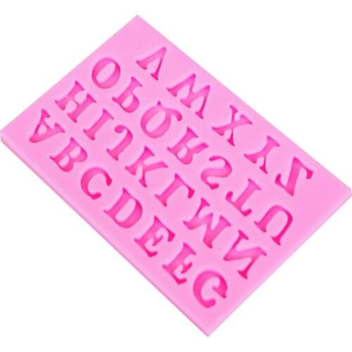 26 English capital letter shape liquid silicone cake mold fondant tool chocolate mold