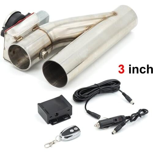 SS304 Universal Stainless Steel 3 inch" Dump Valve Electric Exhaust Cutout Cut Out with Wireless Remote