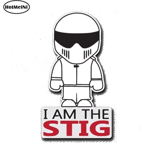 HotMeiNi 13cm x 7.2cm I AM THE STIG Decal Vinyl Sticker TOP GEAR Funny JDM Decals Car Sticker Motorcycle Decoration Graphic