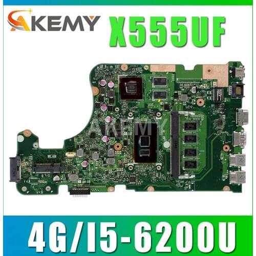 X555UF 4G/I5-6200U GT920M For Asus X555UQ X555UF X555UJ X555UB Mainboard Motherboard 90NB0AX0-R01100