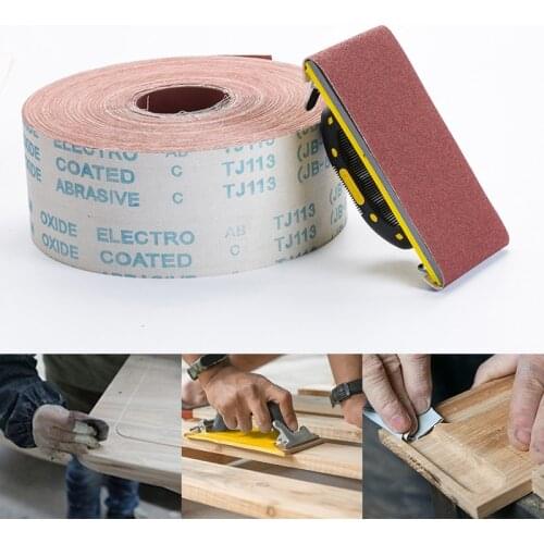 1Meter Woodworking Hand Tear Emery Cloth Roll Polishing Sandpaper Metalworking 10cm Wide 60-800 Grit Grinding Polishing Tools