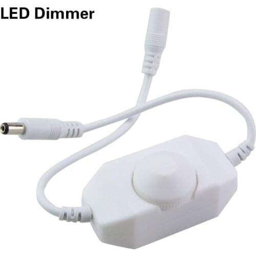 1Pcs DC12V-24V Mini Dimmer LED brightness Dimmer Controller for 3528 5050 5630 Single Color LED Strip fita led Light