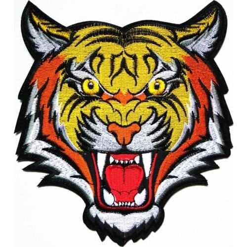 1Pcs Embroidery Clothes Patch Sew on Creative Clothing Decorations Tiger Pattern