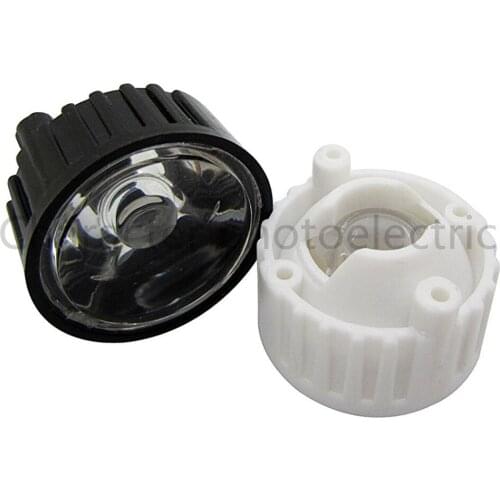 10pcs/lot LED lens for 1W 3w LED light black white holder 20mm high quality 5 10 30 45 60 90 120 degree optical lens