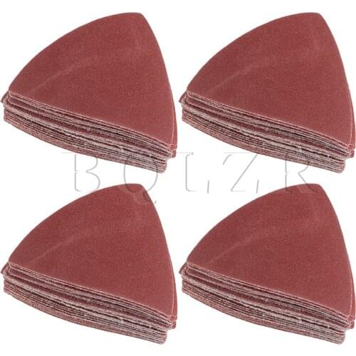 100PCS 80mm Aluminium Oxide Triangular Sandpaper 60/80/120/180/240