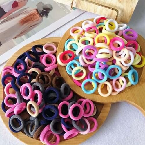 100pcs/lot Hair Ring Girls Hair Elastic Hair Rubber Band Rope Scrunchies Hair Tie Decorate Headwear Hair Accessories for Women