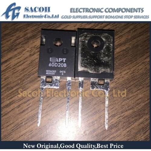 Free Shipping 10Pcs APT60D20BG APT60D20B 60D20B TO-247 60A 200V Ultrafast Recovery Diode