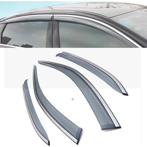 CEYUSOT 4PCS For Volvo XC40 Window Visor 2018 19 20 Windows Side Sun Rain Protection Shield Exterior Body Decoration Accessories