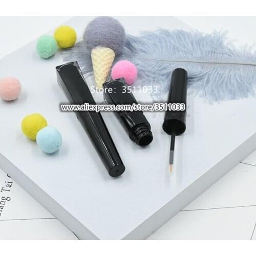 3ML Black Empty Cosmetic Eyeliner Tube DIY Plastic Eyelashes Growth Liquid Container Cosmetic Eyelashes Glue Tube 30pcs 50pcs