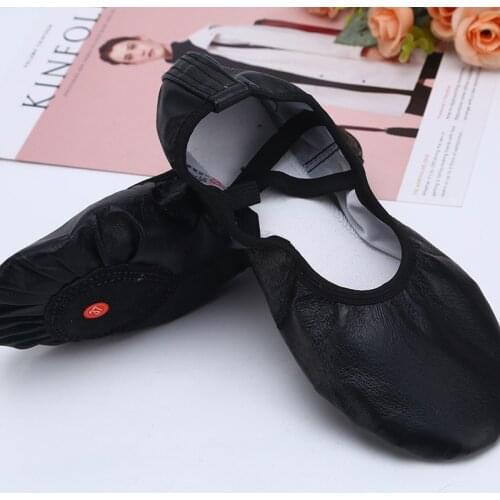 Black White Flesh Red Girls Leather Ballet Dance Shoes for Women Girl Comfortable Pigskin Adult Children Yoga Gym Dancing Shoes