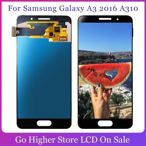 For Samsung Galaxy A3 2016 A310 A310F A310H A310M A3 Display Screen Digitizer Touch Panel Glass Sensor Assembly Replacement Part