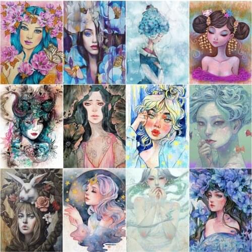 Diy Diamond Painting Fantasy Style Female with Magical Domestic Ancient Style Delicate Classic Beauty In Comics Poster