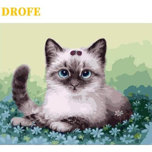 DROFE DIY Frame Snow horses Painting By Numbers modern mural acrylic pigment unique home decoration hand gift 40x50cm