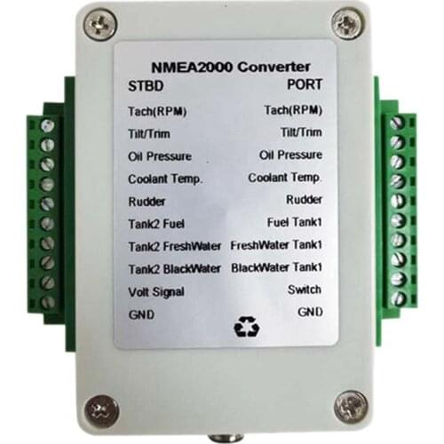 Dual Channel NMEA2000 Multifunction Converter 9‑32V DC Waterproof Converter Box Convert Sensor Singal CX5003