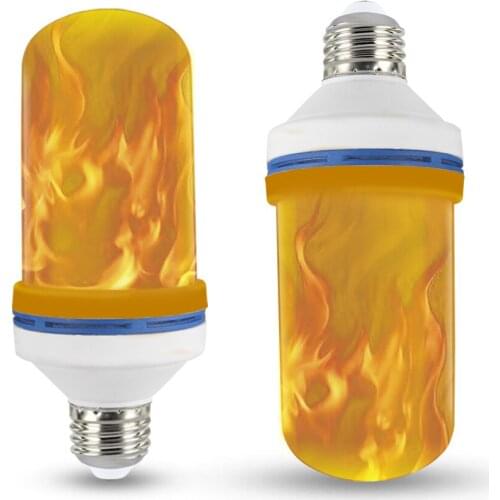 Flame Effect LED Bulb Flickering Fire LED Wall Light Lamp For Party Garden Yard Christmas Decor Lights E27 Flamme Ampoule 4 mode
