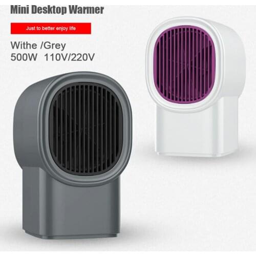 500W Portable Electric Heater Mini Fan Heater Desktop Household Handy Heating Stove Radiator Warmer Machine for Winter