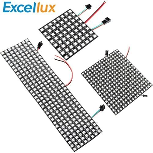 Dream Color 5V WS2812B 2812 Digital Flexible LED Programmed Pixel Screen Individually Addressable 5050 RGB 64 256 Pixels Strip