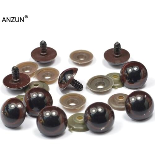 10-22mm Environmental Protection Plastic Safety Eyes For Teddy Bear Stuffed Toys Animal Dolls Plastic Beads Brown