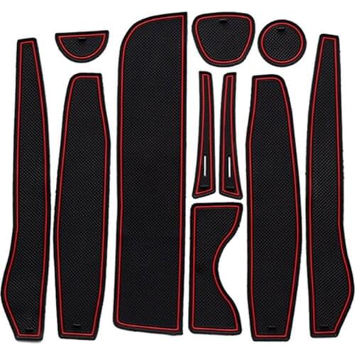 Car Door Groove Mat For BYD F0 2008 2009 2010 2011 2012 2013 2014 2015 FO Gate Slot Mat Rubber Anti-Slip Mat