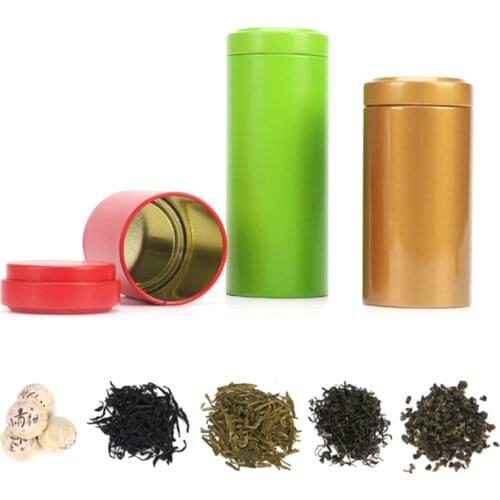 Sealed Coffee Powder Cans Tea Leaves Container Portable Travel Tea Caddy Organizer Tea Caddy Mini Aluminum Storage Boxes