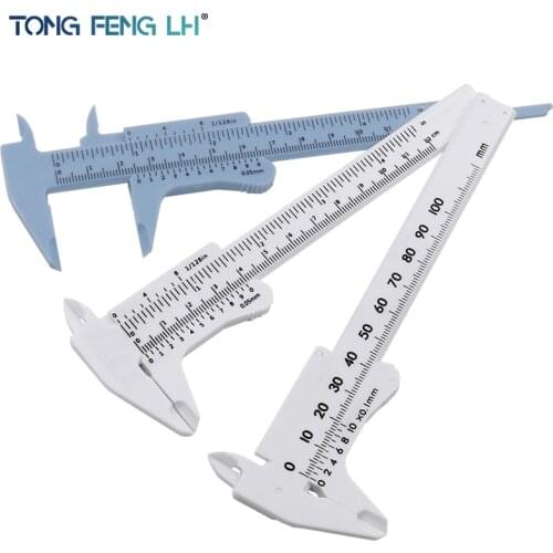 0-100mm 120mm Mini Plastic Sliding Vernier Caliper Gauge Measure Tool Ruler