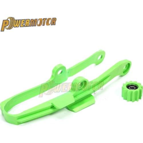 Motorcycle Green Chain Slider Guide Swingarm Roller For KAWASAKI KXF250 KXF450 KX250F KX450F KXF 250 450 2009-2016 KX 250F 450F