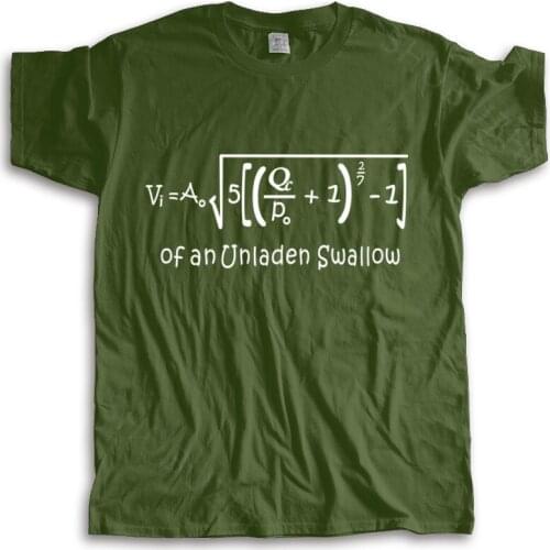 New t shirt black tops for men Monty Python Holy Grail Airspeed Velocity of a swallow fashion tee-shirt male summer tops