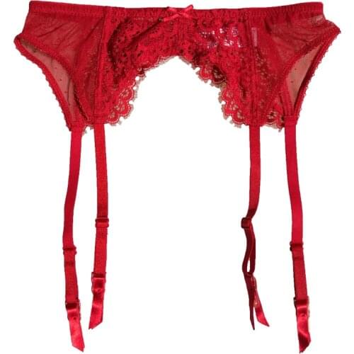 Solid Color Lace Metal Clip/Buckles Sexy Garter Belt for Women Suspender Belt for Female Underwear Lingerie Gift GA1253