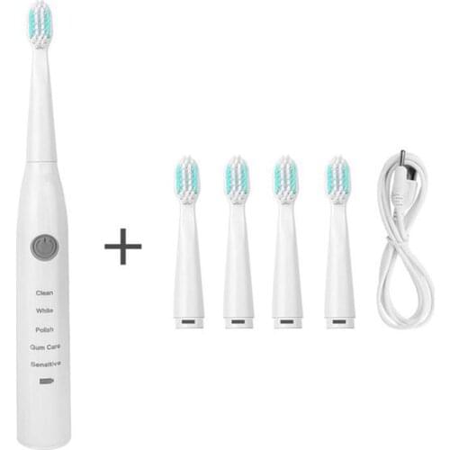 Rechargeable 5-speed Adjustable Sonic Waterproof Electric Toothbrush Acoustic Vibration Five Functions