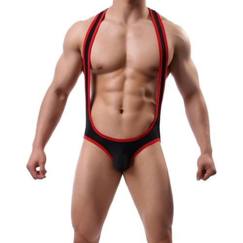 Sexy Mens Ice Silk One Piece Singlet Struggles Man Bodysuit Leotard Soft Underwear Shapers