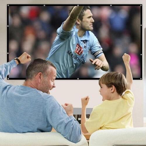 Portable Projector Screen 16:9 Home 3D Indoor Foldable Projection Cloth For Home Viewing, Office Meetings 3D/ Home Theater