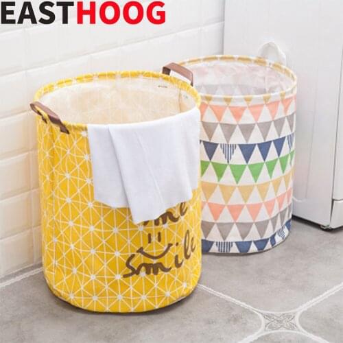Folding Clothing Laundry Basket Bag Large Capacity Waterproof Toys Dirty Clothes Storage Bag Children Toy Storage Bucket