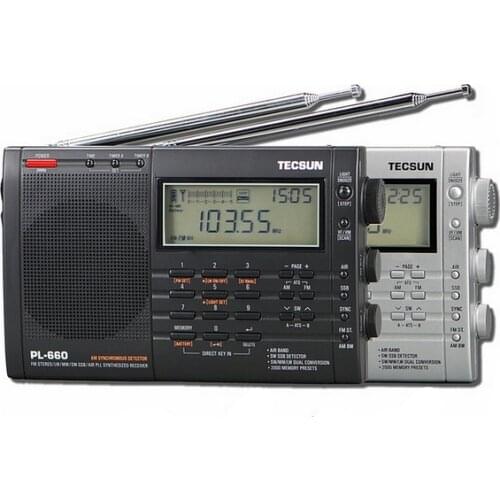 TECSUN PL-660 Radio PLL SSB VHF AIR Band Radio Receiver FM/MW/SW/LW Radio Multiband Dual Conversion TECSUN PL660
