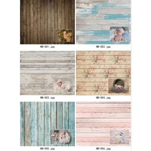 Vinyl Photo Background Photography Backdrops Vivid Color White Brown Wood Floor Newborn Birthday Children Backdrop Background
