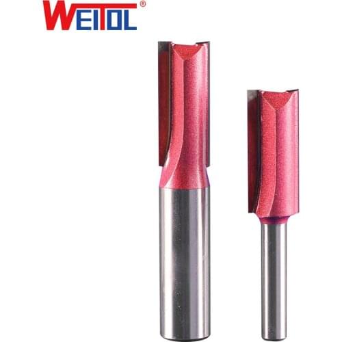 WeiTol 1pcs Technical Two Flutes Straight Bit Woodworking Milling Cutter Tools