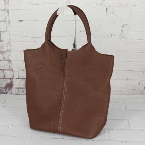 Woman Handbags Genuine Leather Bags Large Capacity Daily Hand Bags With Liner Bag Elegant Top-Handle Bags Designer Women Tote