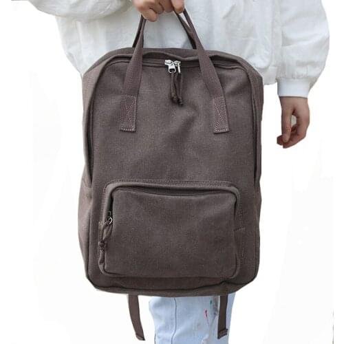 2019 Unisex Female Male Simple Fashion Youth Canvas Backpack Casual Travel Backpack Student Book Bag For Teenagers Laptop Bag