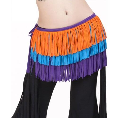 Women belt bellydance scarf hip Belly Dance Accessories Tassel Hip Wrap Costume Belt Shawl Hanmade cotton fringe scarf