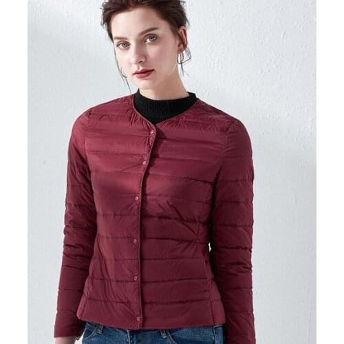 Winter 90% White duck Down Jacket Women Ultra Light Down Jackets Women O-neck Big Size Down Coat Short Coats Warm Parkas