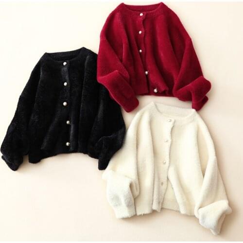 New Autumn Knitting Cardigan Sweaters Women V-Neck Long Sleeve Croche Knit Sweater Single Breaster Solid Sweaters Casual Coat