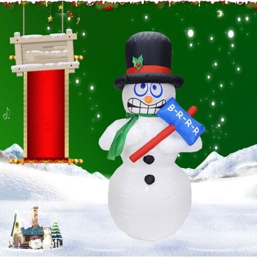 1.8M Funny Large Christmas Santa Claus Inflatable Props Led Night Light Party Outdoor Decorations Glow In The Dark For Kids