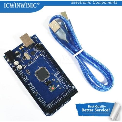1piece MEGA 2560 R3 ATmega2560 AVR USB board +free USB cable (ATMEGA2560 /CH340 ) funduino 2560 new