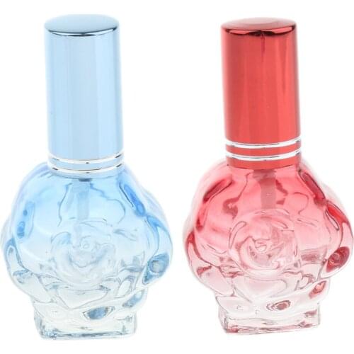 2 Pcs Pocket Size Perfume Atomizer Bottle Spray Case for aftershave Makeup
