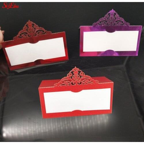 50 pcs Party Table Name Wine Guest Place Cards Favor Decoration Wedding Supplies Seating Decoration 5Z