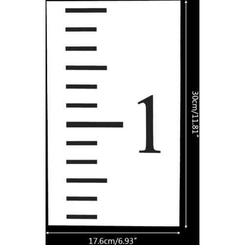 6pcs/set 6Inch Scale Ruler Growth Chart Stencil Template Reusable Painting Decor E65A